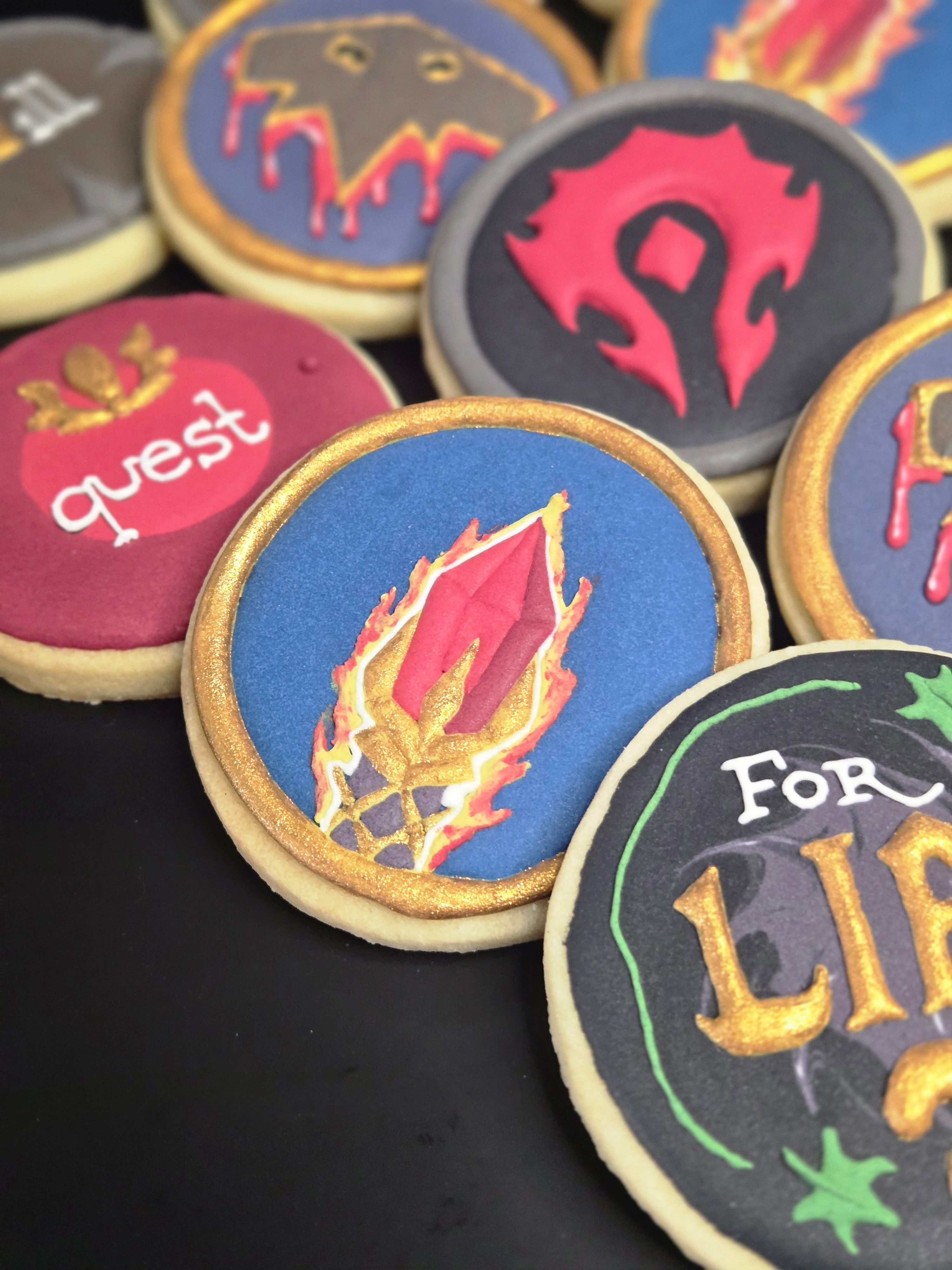 Bolachas Geek Personalizadas - World of Warcraft - Bolos de aniversário no Porto | Bento Cakes, Cake Design, Bolachas Decoradas | Porto | Sahri Dessert Art