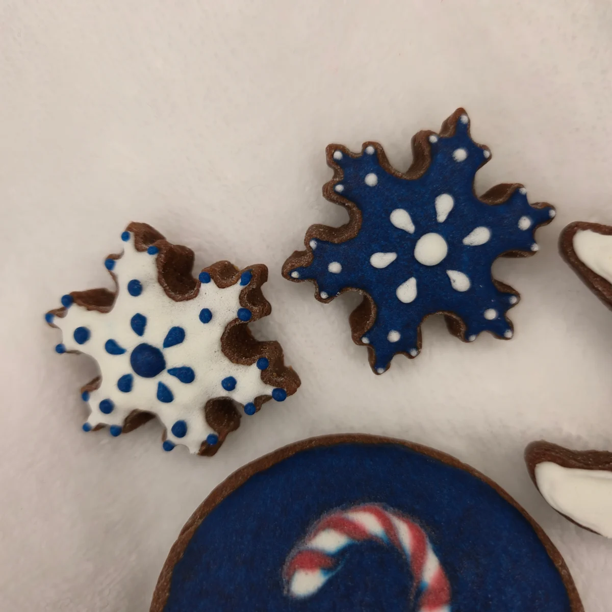 Bolachas de manteiga com cacau decoradas com glacê real com motivos de Inverno. - Bolos de aniversário no Porto | Bento Cakes, Cake Design, Bolachas e Cupcakes | Porto | Sahri Dessert Art